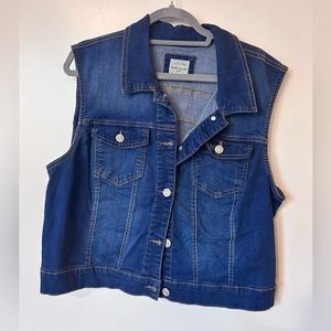 Plus Size Denim Vest